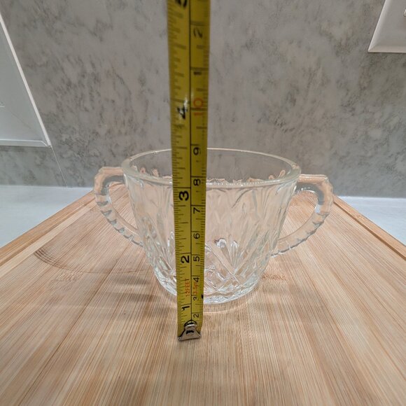 Vintage 1940's Pressed Glass Sugar Bowl - Picture 7 of 7
